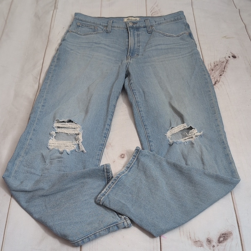 Madewell The Perfect Vintage Straight High Rise Denim Jeans size 28 Light Denim